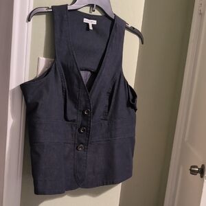 Fashion Bug Navy Button-Up Vest